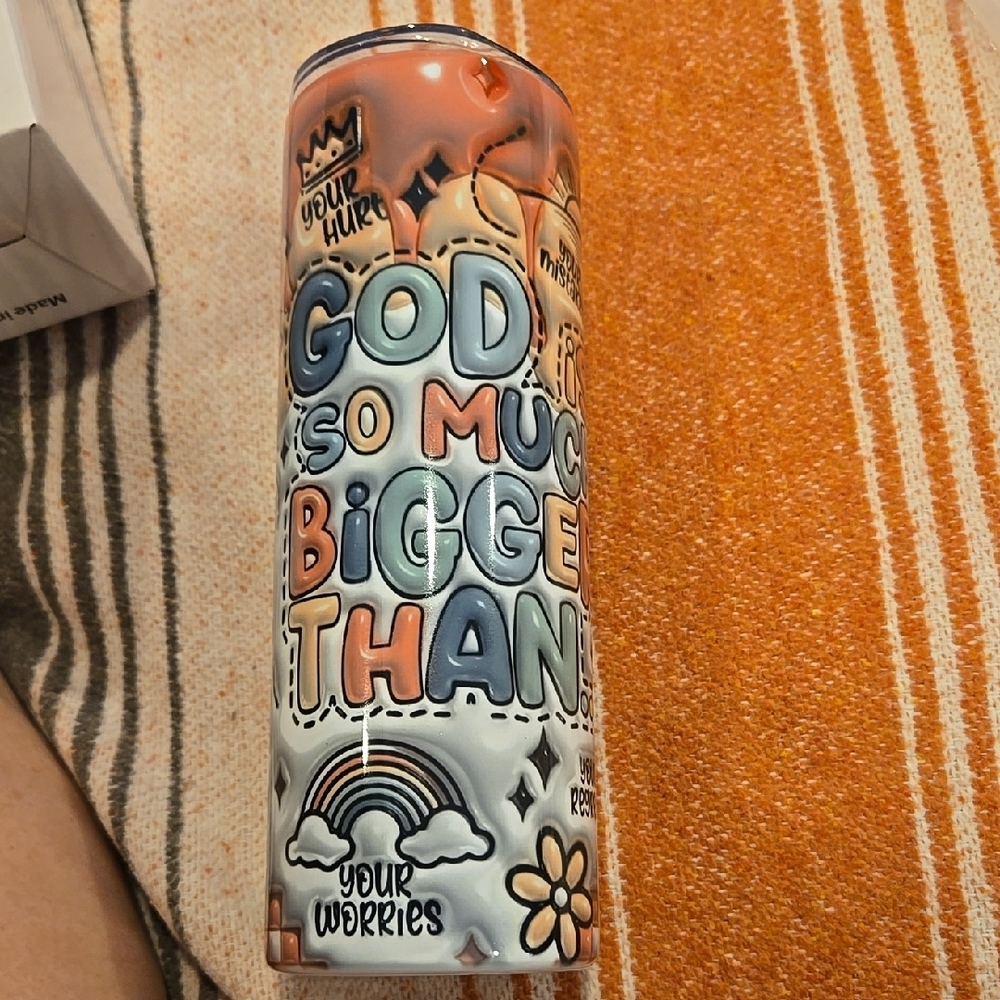 Inspirational Tumbler with Colorful Design